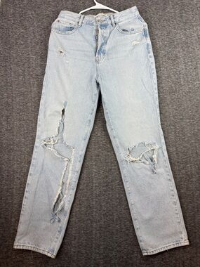 PacSun Light Blue Distressed Straight Leg Jeans